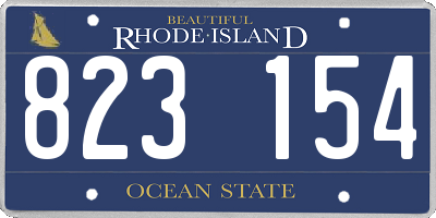RI license plate 823154
