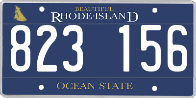 RI license plate 823156