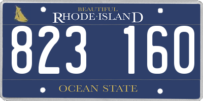 RI license plate 823160