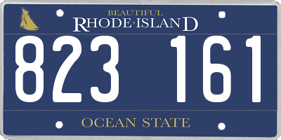 RI license plate 823161