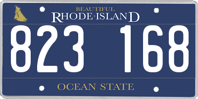 RI license plate 823168