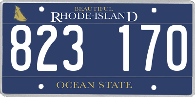 RI license plate 823170