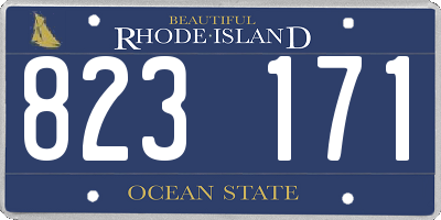 RI license plate 823171