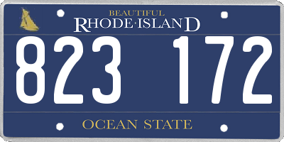 RI license plate 823172