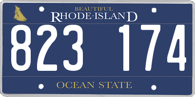 RI license plate 823174