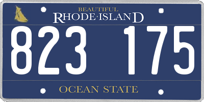 RI license plate 823175