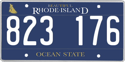 RI license plate 823176