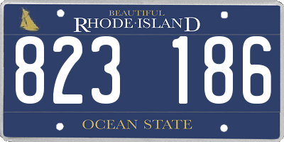 RI license plate 823186
