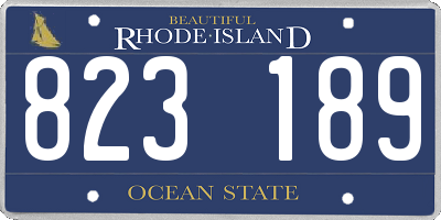 RI license plate 823189
