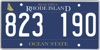 RI license plate 823190