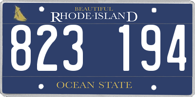 RI license plate 823194