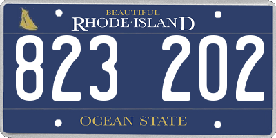 RI license plate 823202
