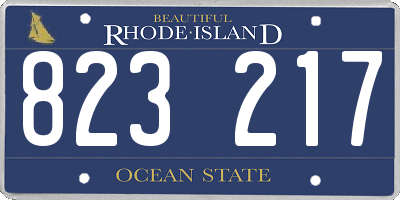 RI license plate 823217