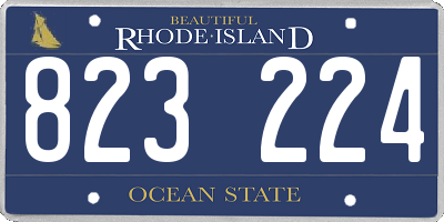 RI license plate 823224