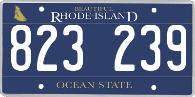 RI license plate 823239