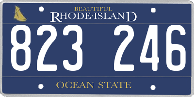 RI license plate 823246