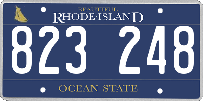 RI license plate 823248