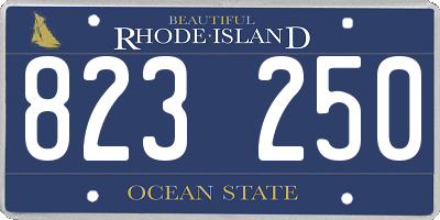 RI license plate 823250
