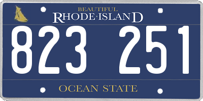 RI license plate 823251