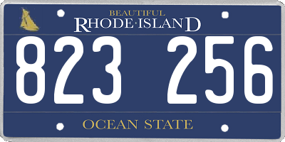 RI license plate 823256