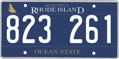 RI license plate 823261