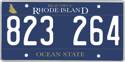 RI license plate 823264