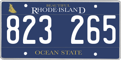 RI license plate 823265