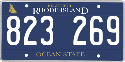RI license plate 823269