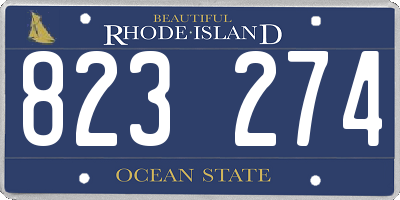 RI license plate 823274