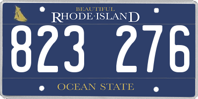 RI license plate 823276