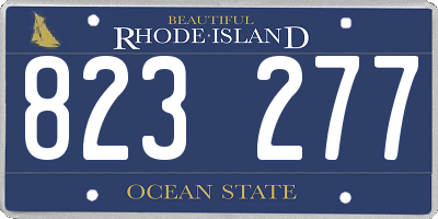 RI license plate 823277