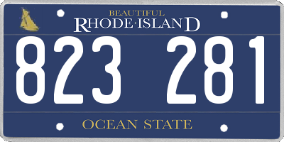 RI license plate 823281