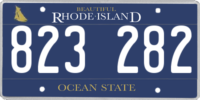 RI license plate 823282
