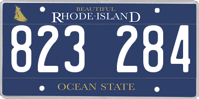 RI license plate 823284