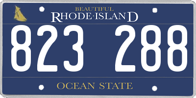 RI license plate 823288