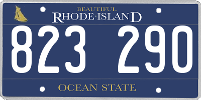 RI license plate 823290