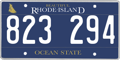 RI license plate 823294