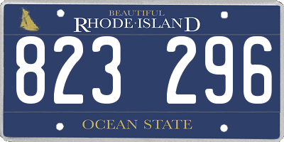 RI license plate 823296