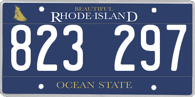RI license plate 823297