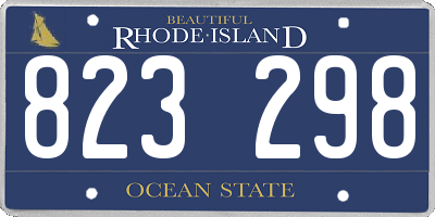 RI license plate 823298