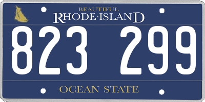 RI license plate 823299