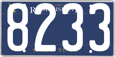 RI license plate 8233