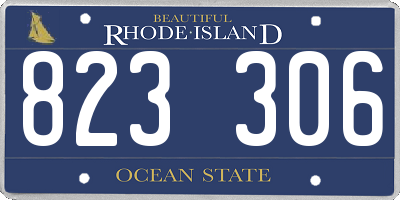 RI license plate 823306