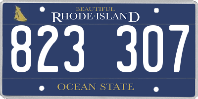 RI license plate 823307