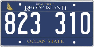 RI license plate 823310