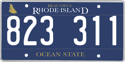 RI license plate 823311