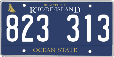 RI license plate 823313