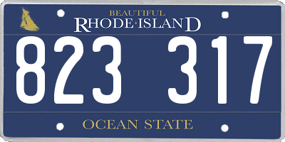 RI license plate 823317