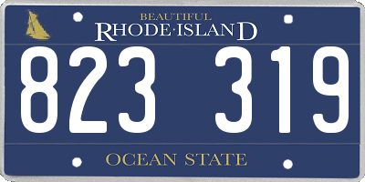 RI license plate 823319