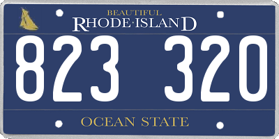 RI license plate 823320